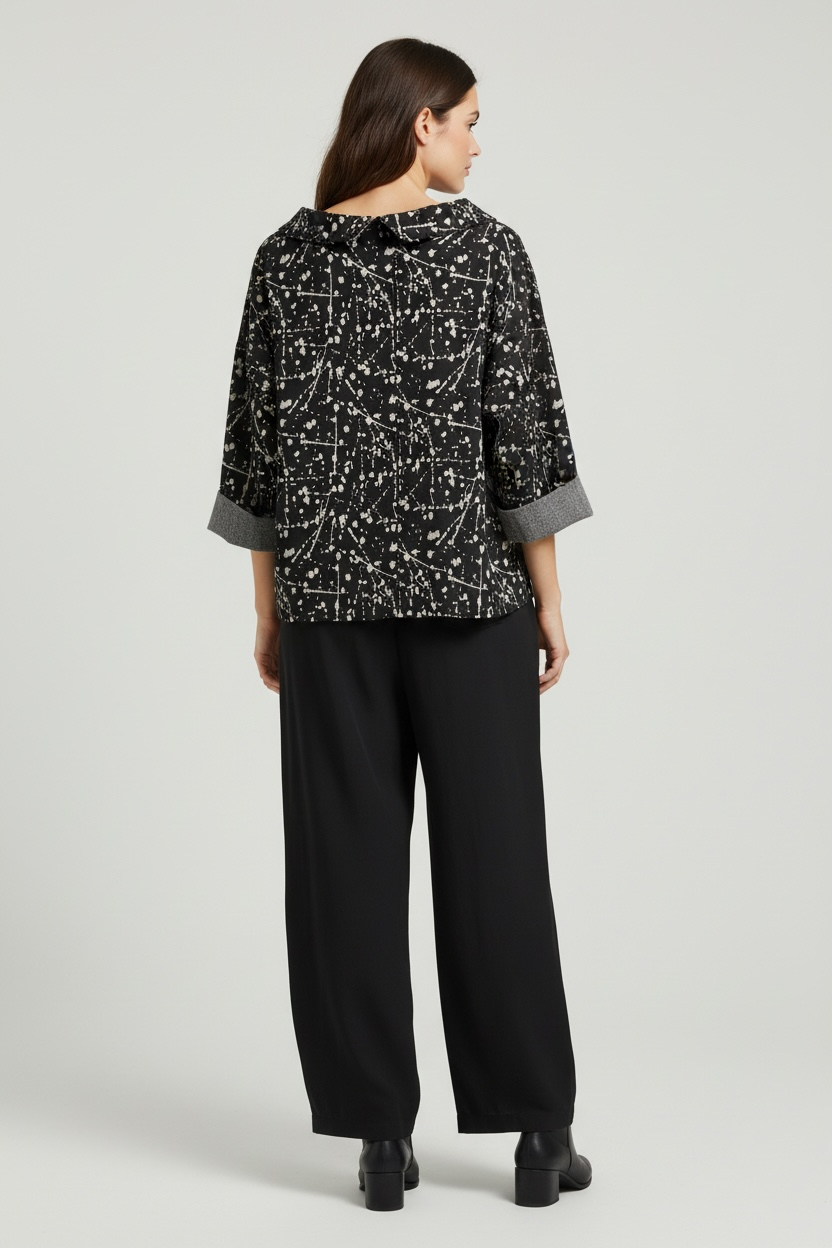 Blusa Adele Negro/Gris