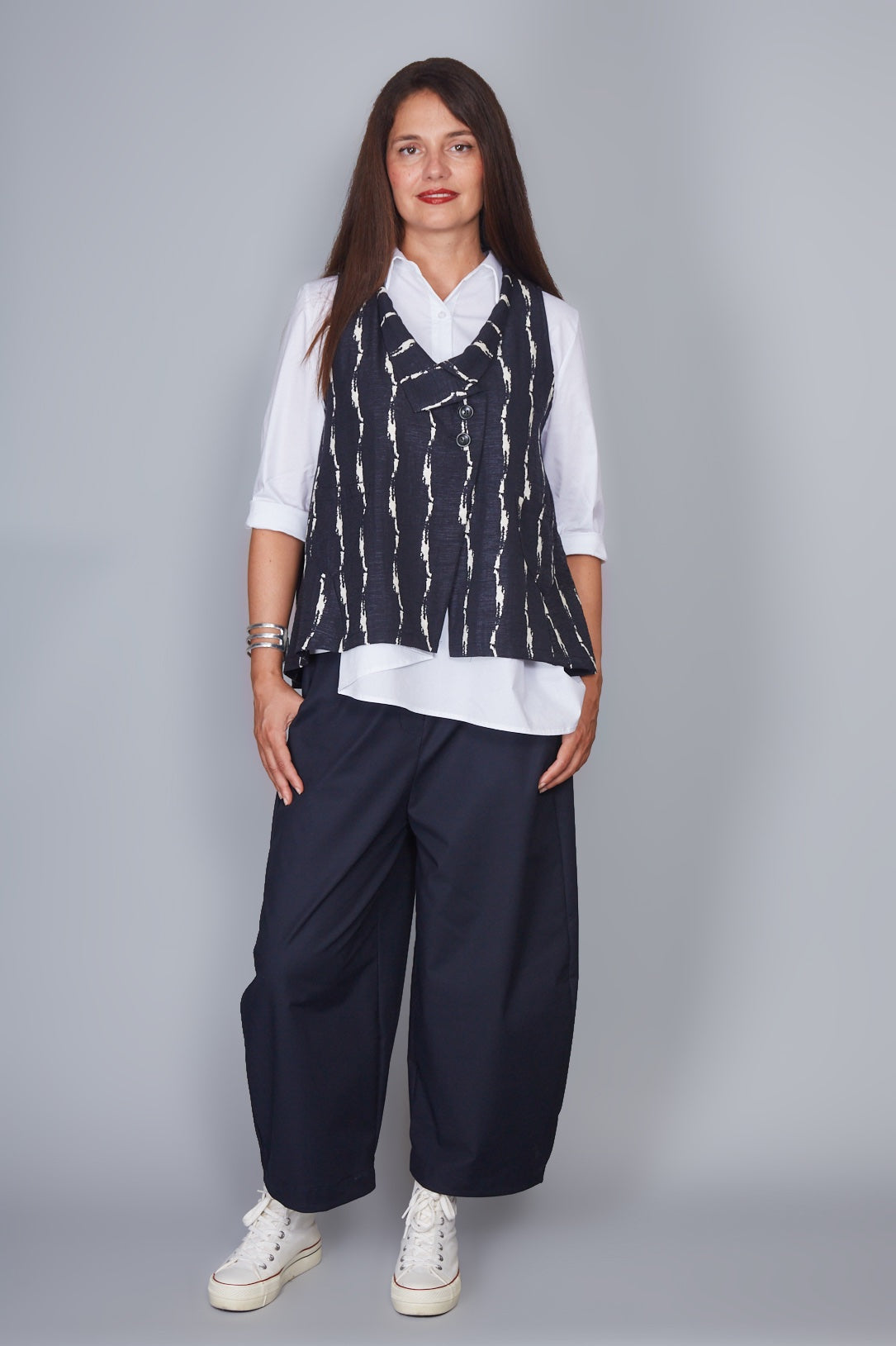 Chaleco Modelo Elisabetta Color Azul Marino