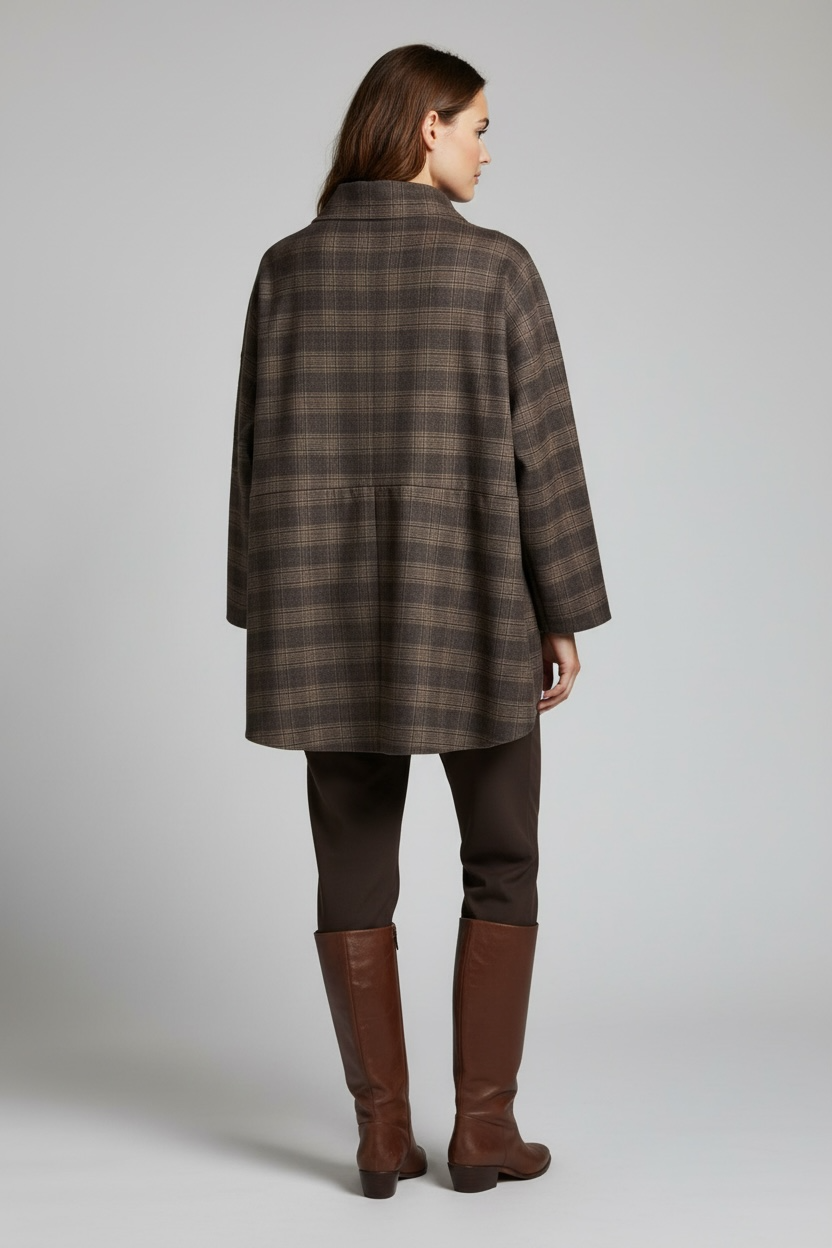 Blusa Lisa Cuadros Grandes