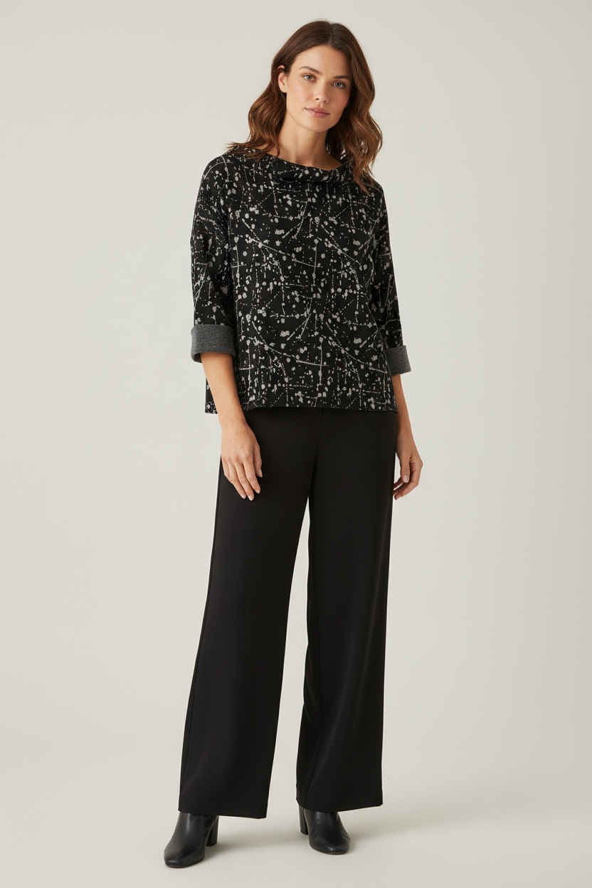 Blusa Adele Negro/Gris