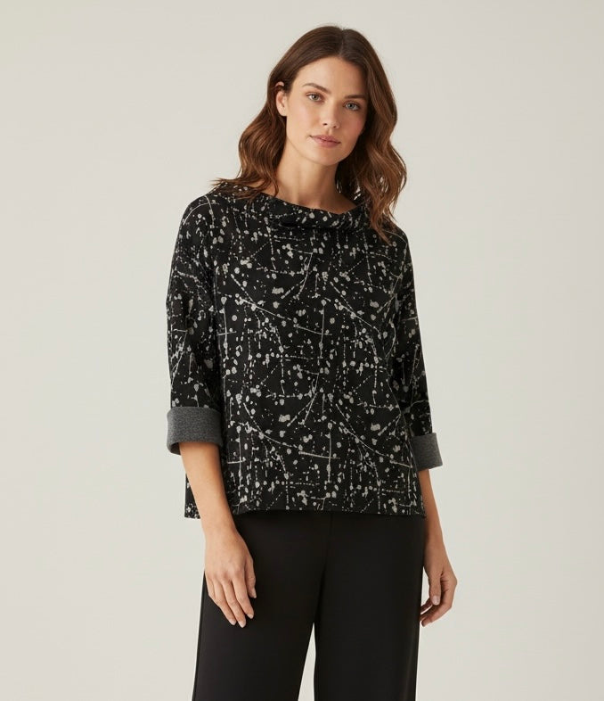 Blusa Adele Negro/Gris