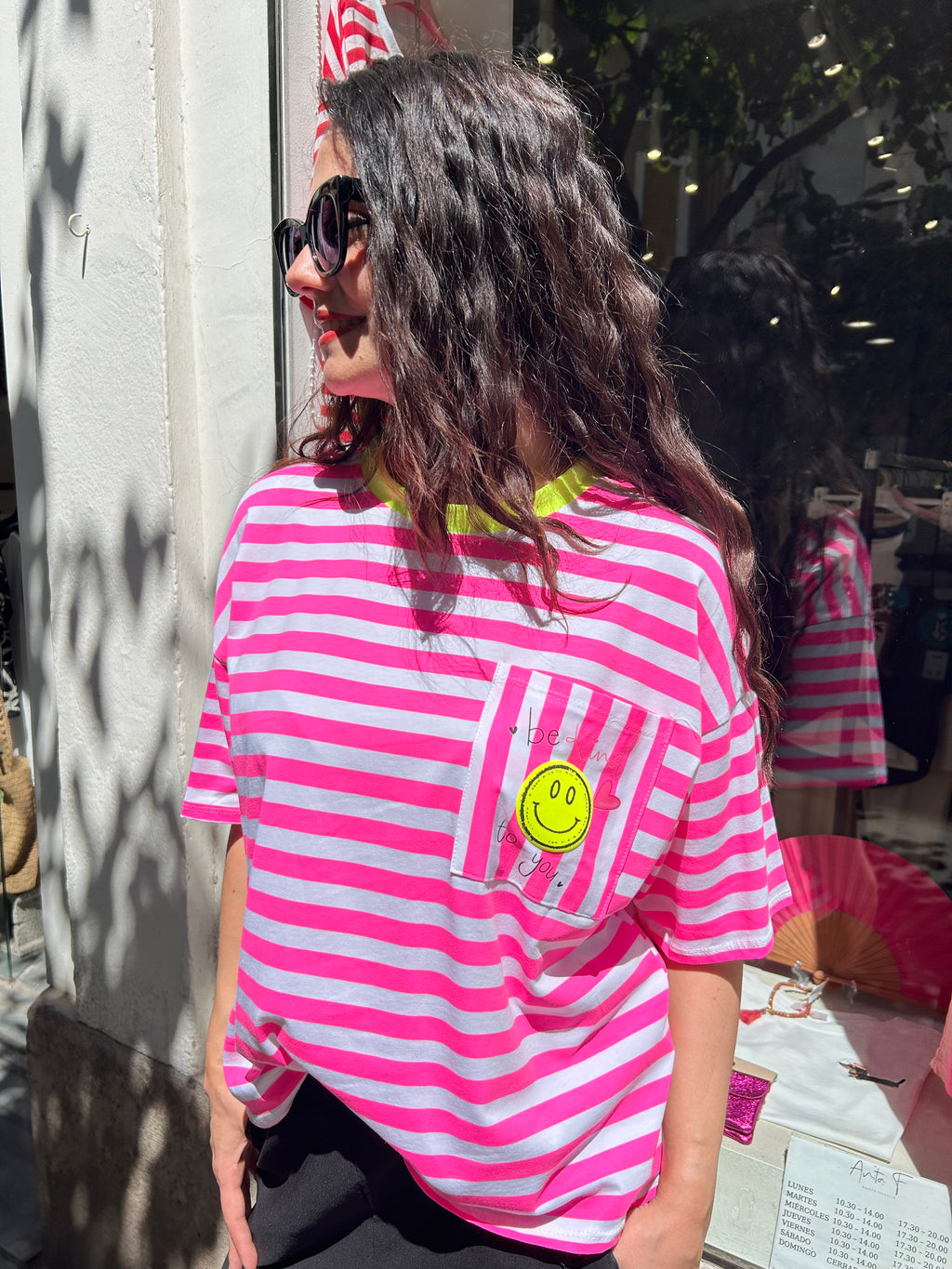 Camiseta Smile Fucsia