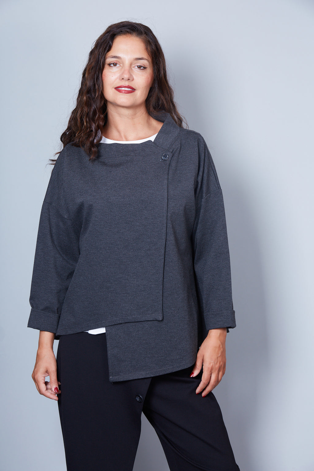 Chaqueta Modelo Beba Color Gris Oscuro