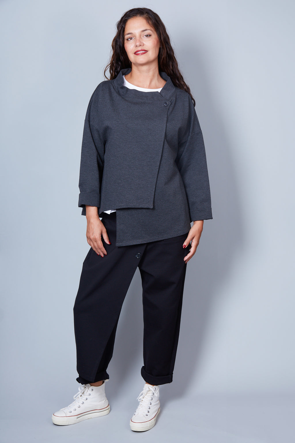 Chaqueta Modelo Beba Color Gris Oscuro