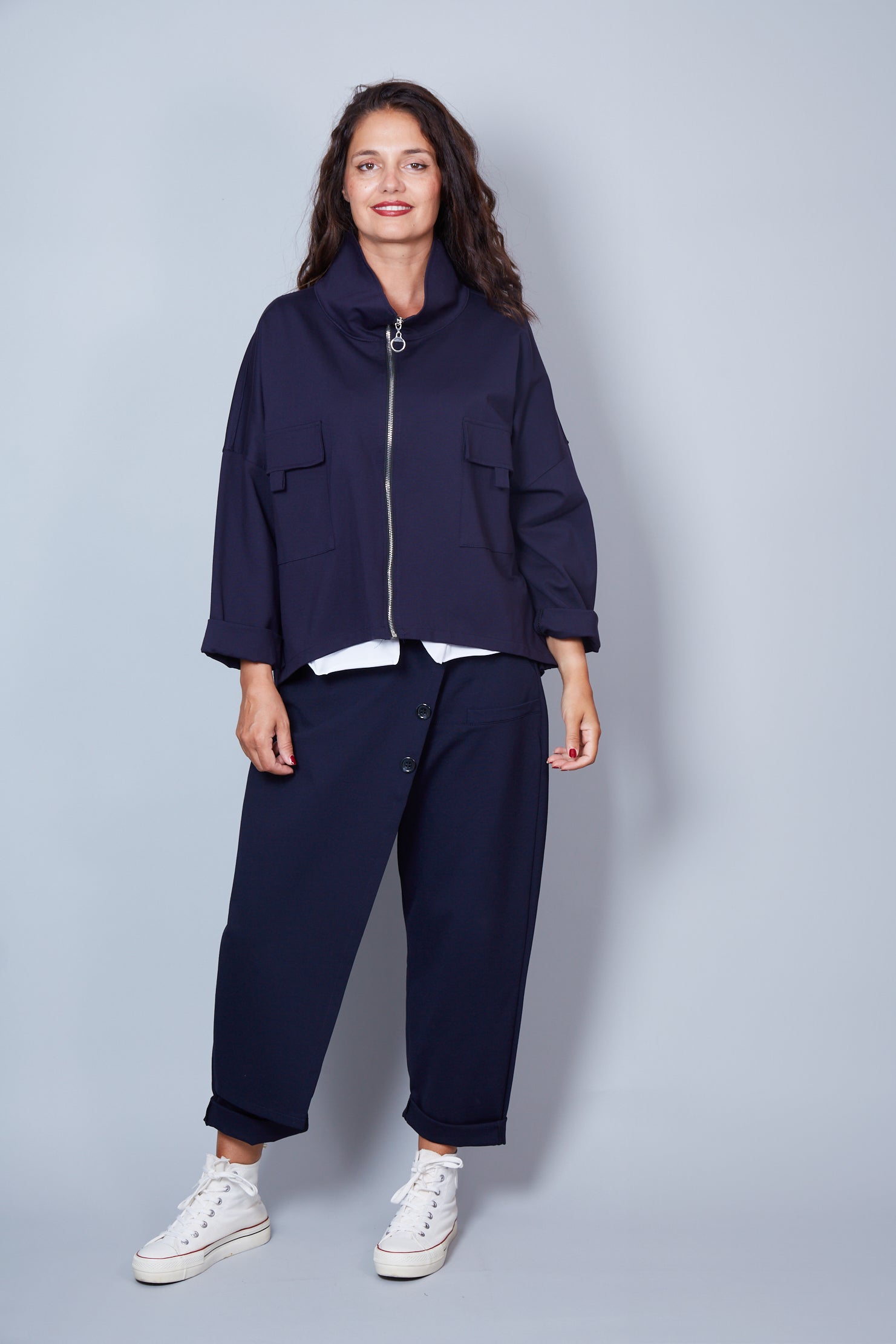 Chaqueta Modelo Liana Color Azul Marino