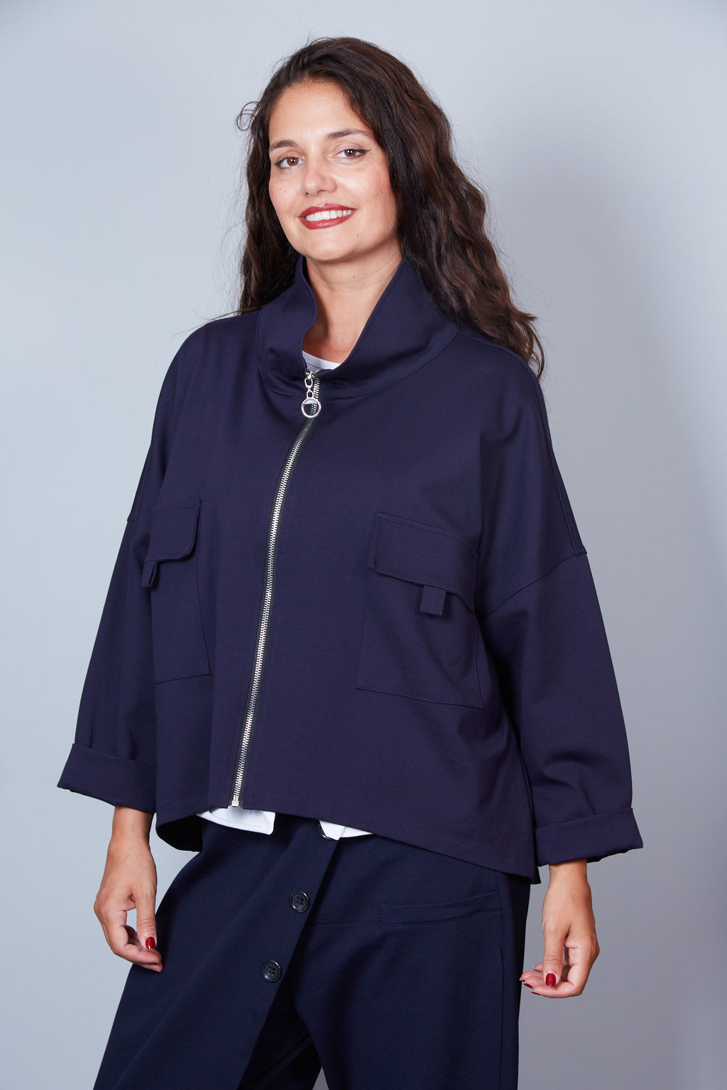 Chaqueta Modelo Liana Color Azul Marino