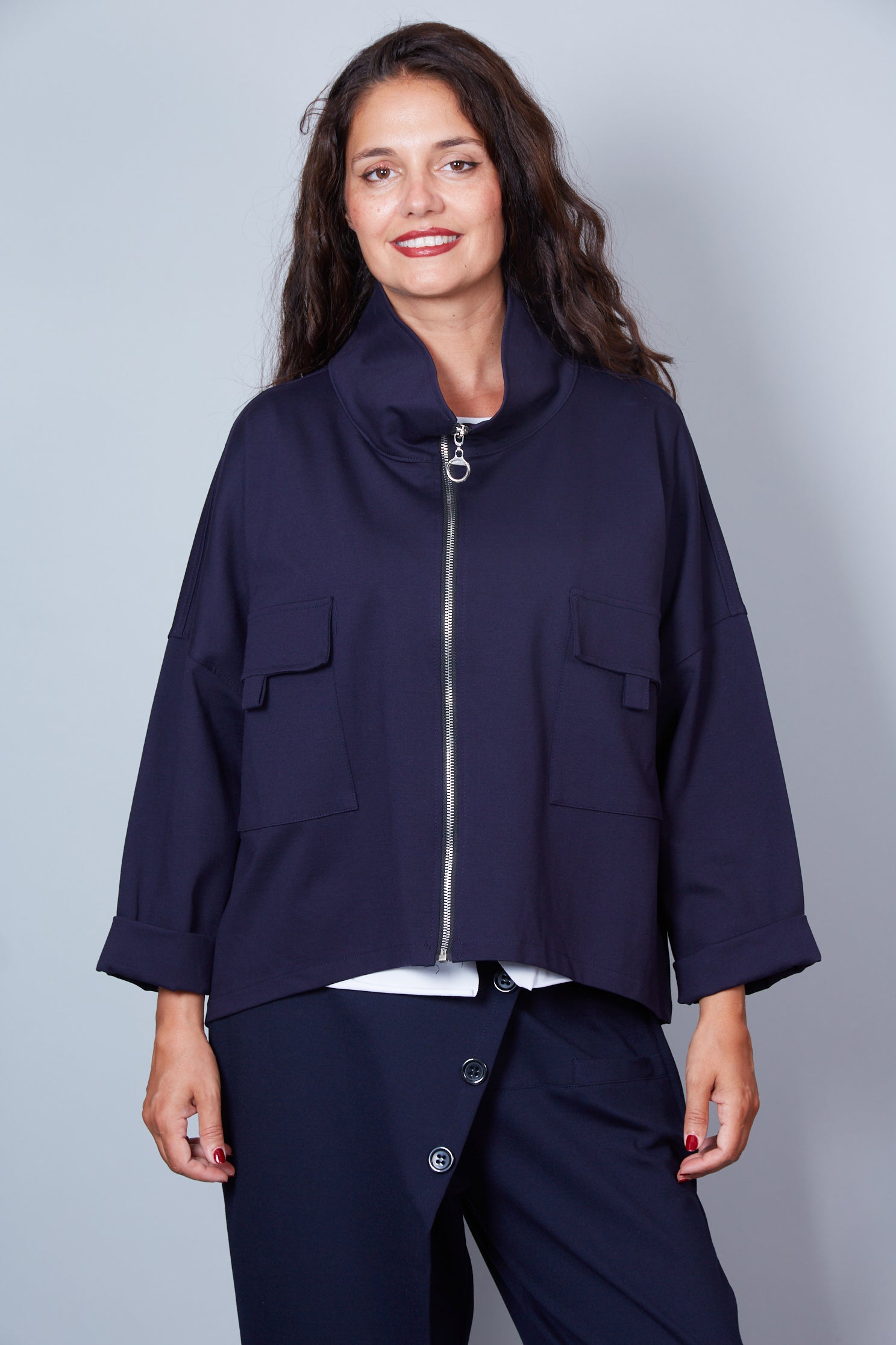 Chaqueta Modelo Liana Color Azul Marino