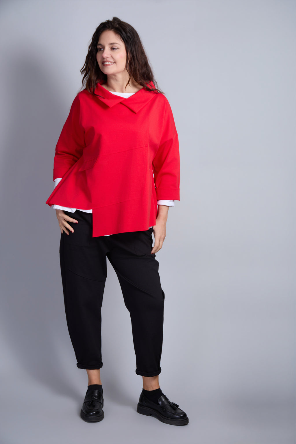 Blusa Cortina Rojo