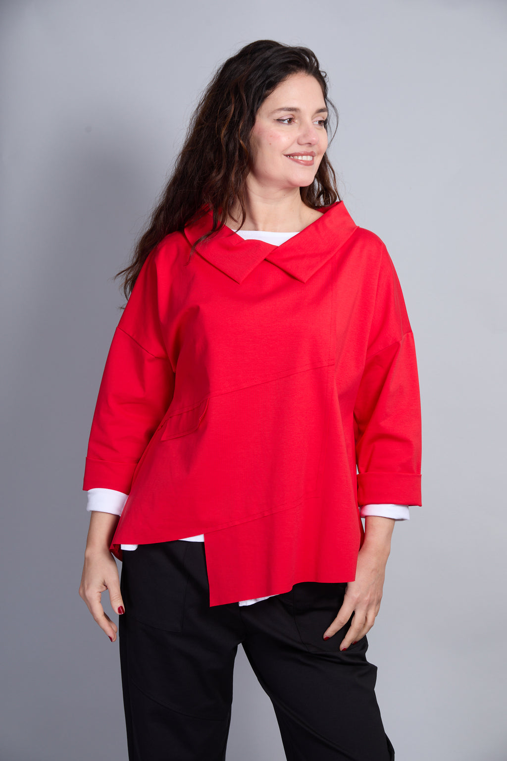 Blusa Cortina Rojo