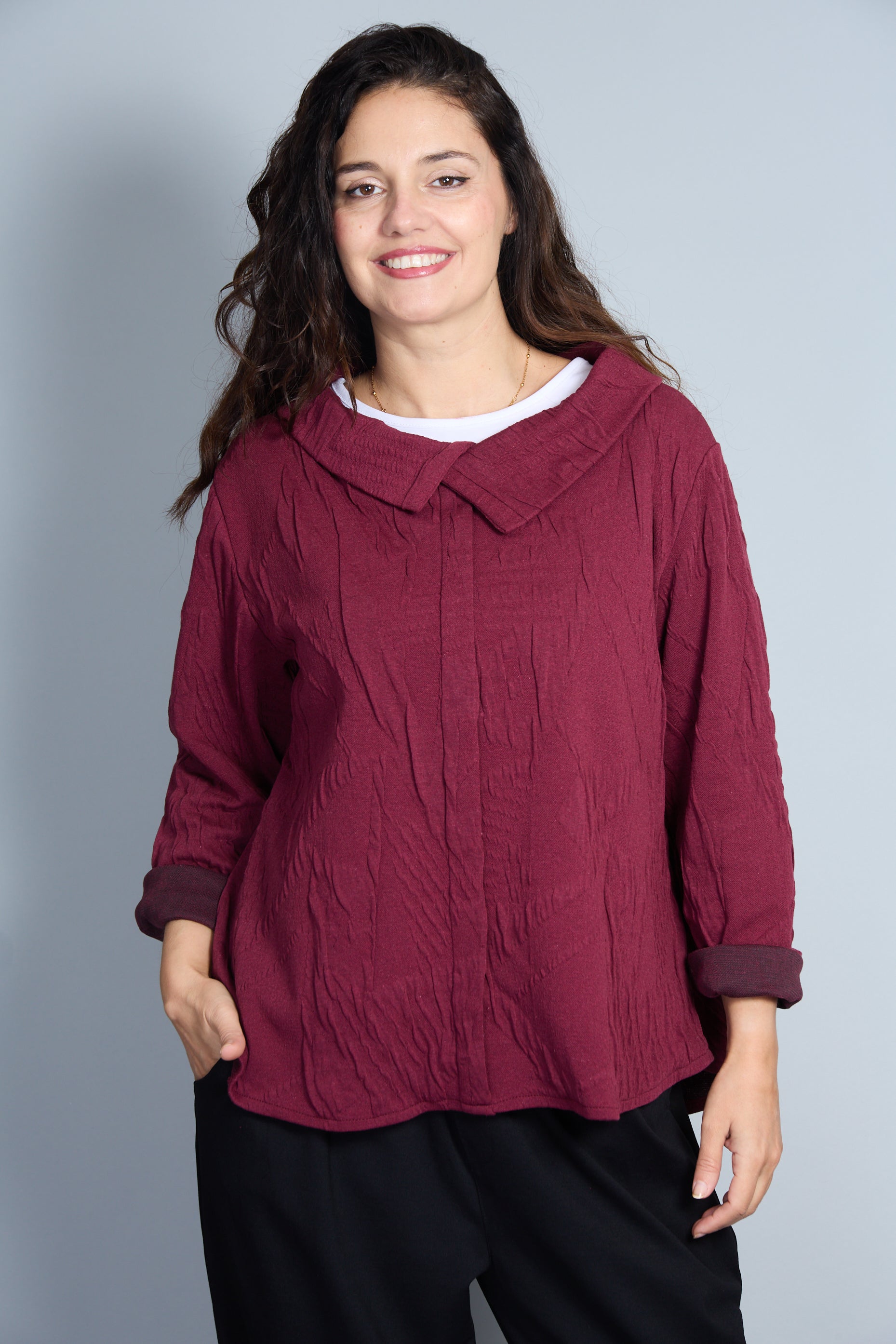 Blusa Modelo Vittoria Color Granate