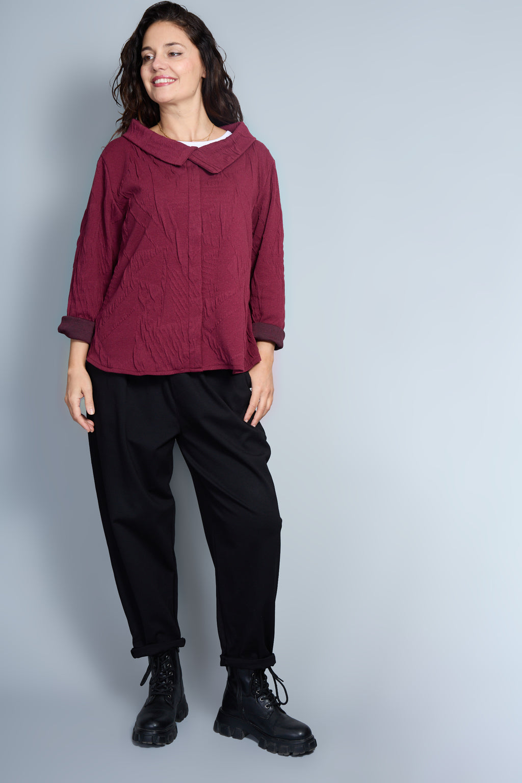 Blusa Modelo Vittoria Color Granate