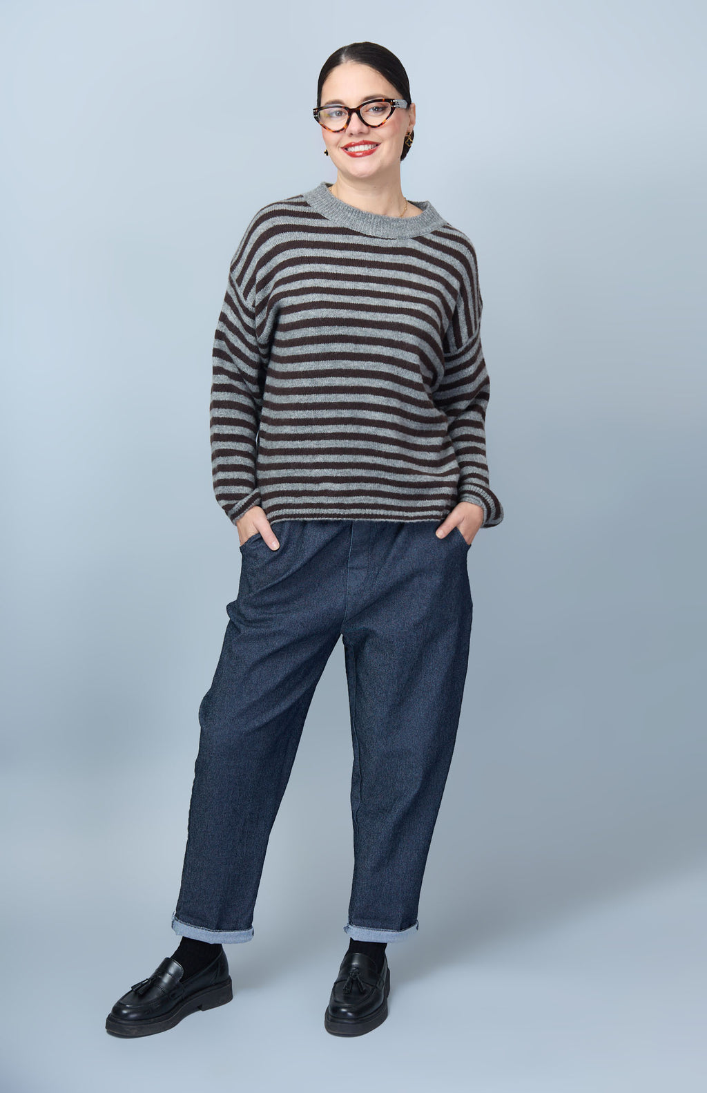 Jersey Miriam Gris/Marrón