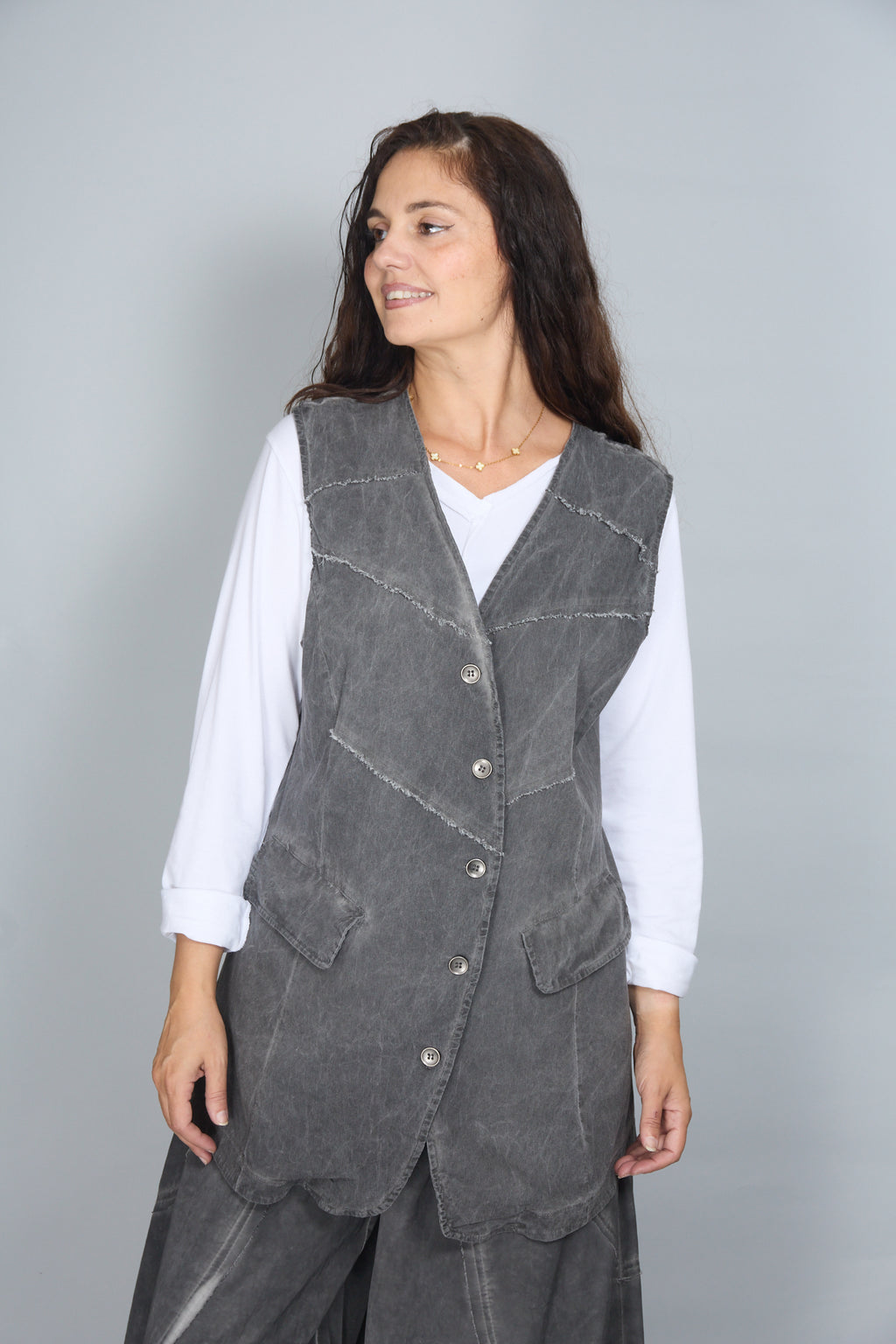 Chaleco Debbie Gris Antracita