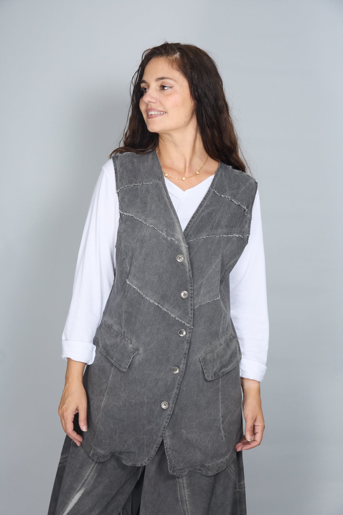 Chaleco Debbie Gris Antracita