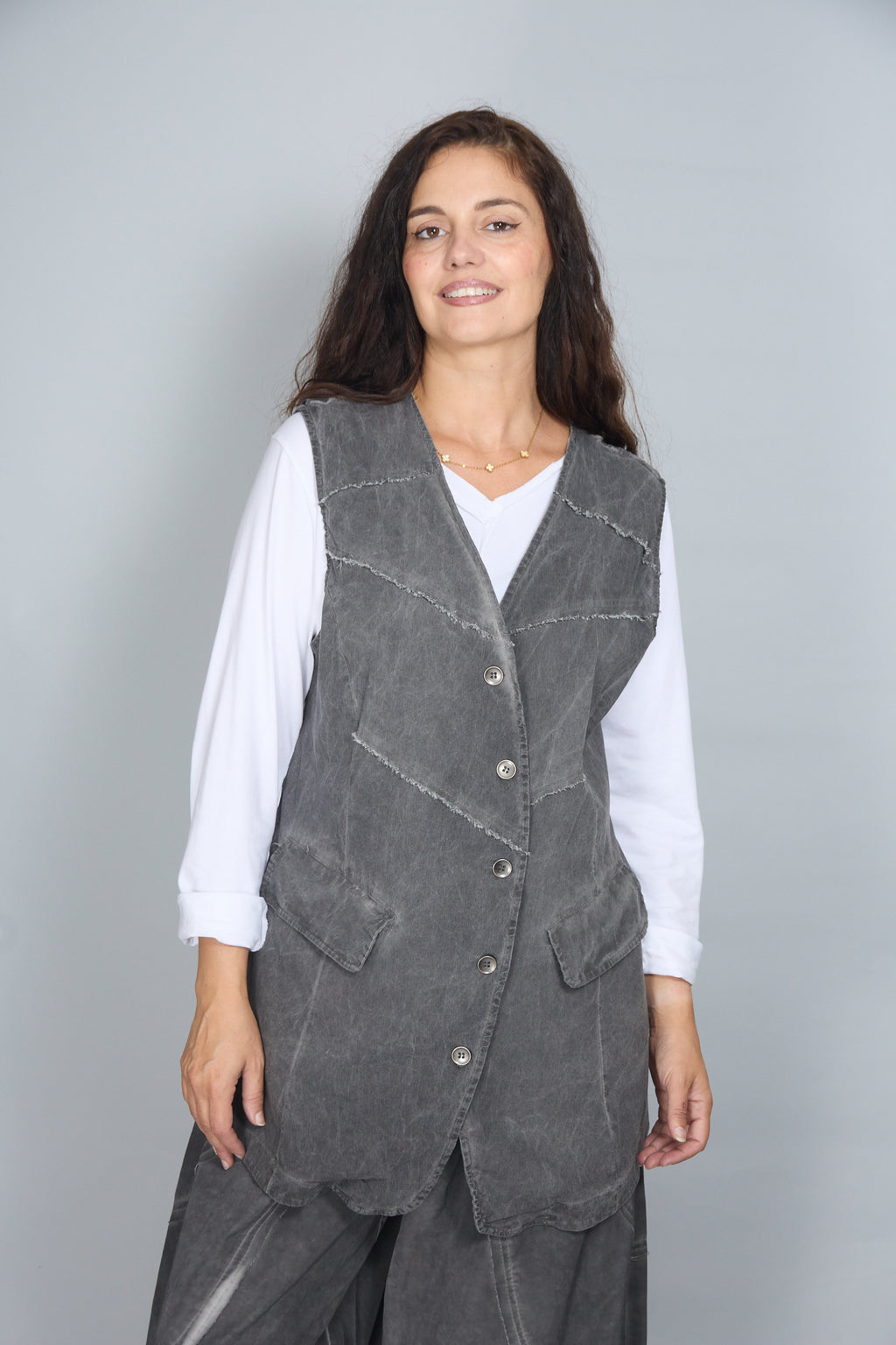 Chaleco Debbie Gris Antracita