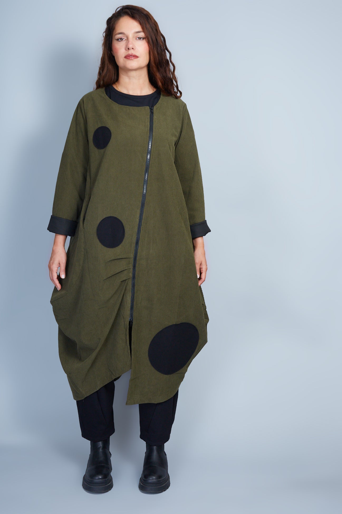 Chaqueta Modelo Nala Color Verde Militar/Negro