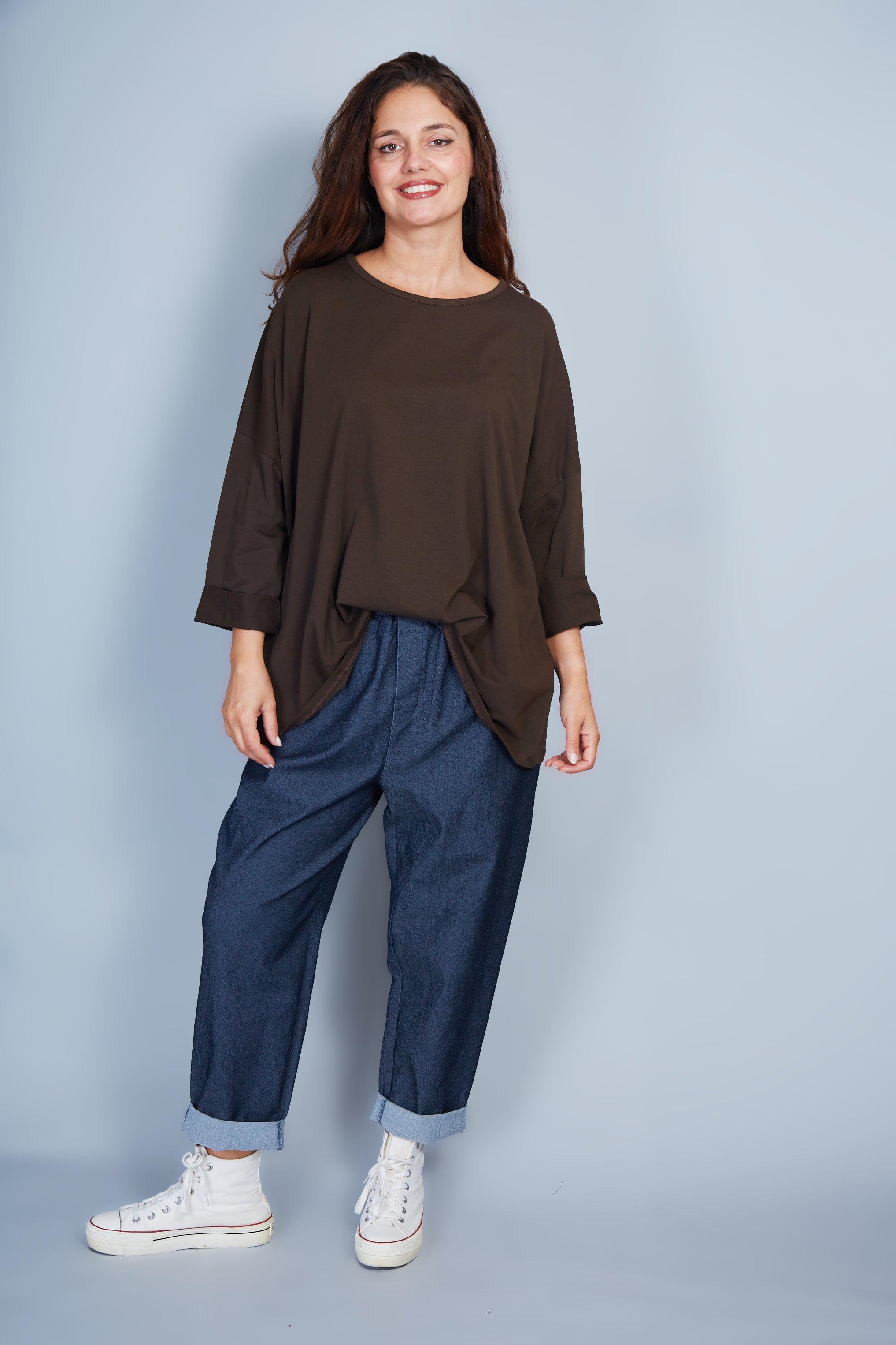 Camiseta Modelo Jalisse Color Marrón Chocolate