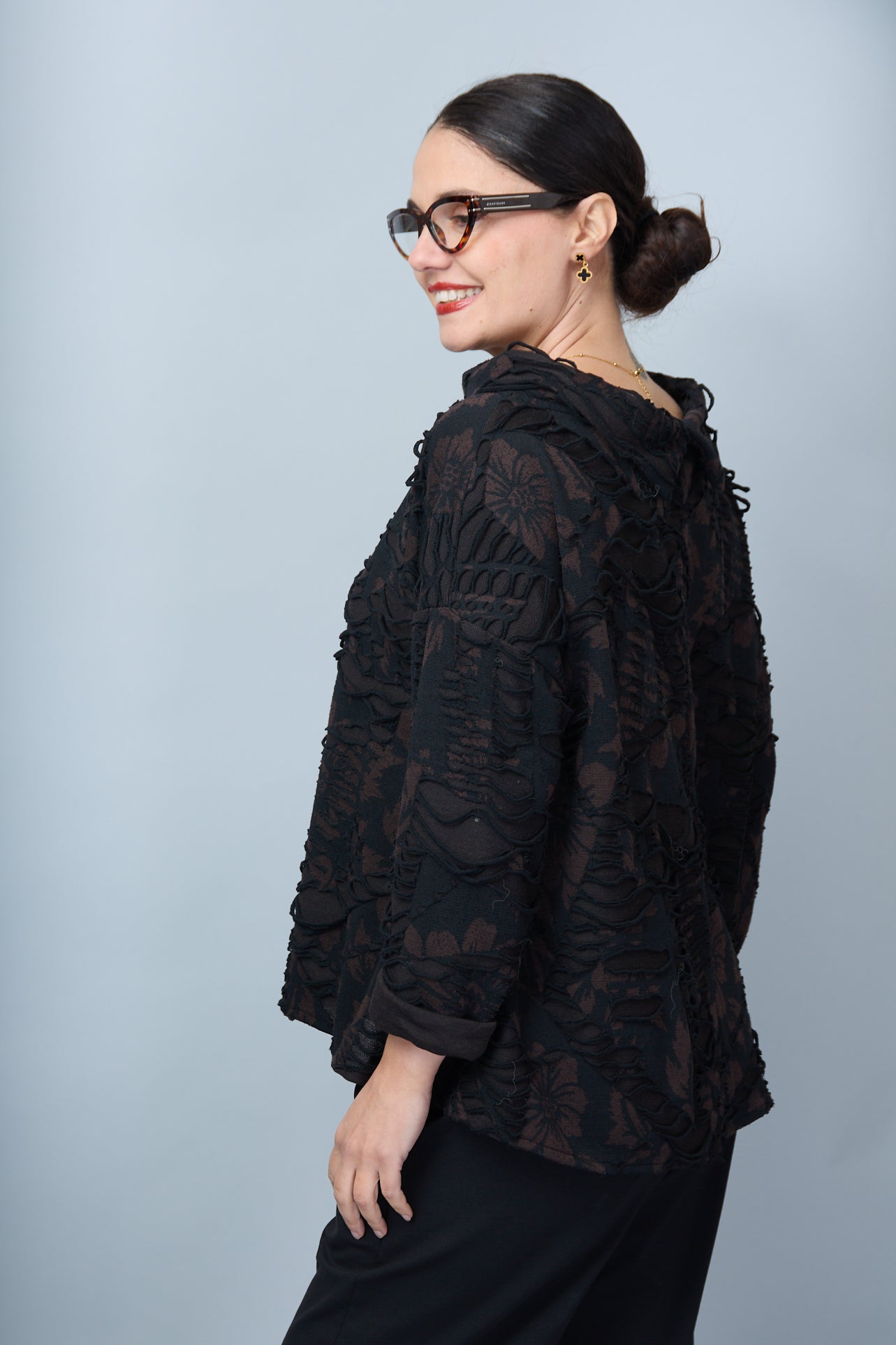 Blusa  Lilly Negro/Marrón