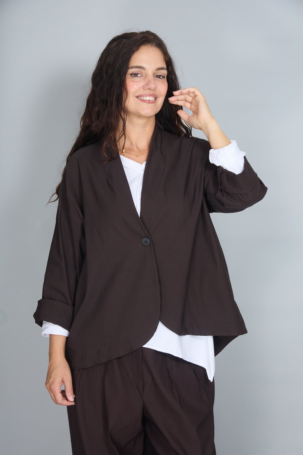 Chaqueta Ambra Marrón Oscuro