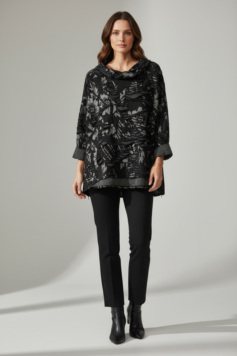 Blusa Lilly Negro/Gris