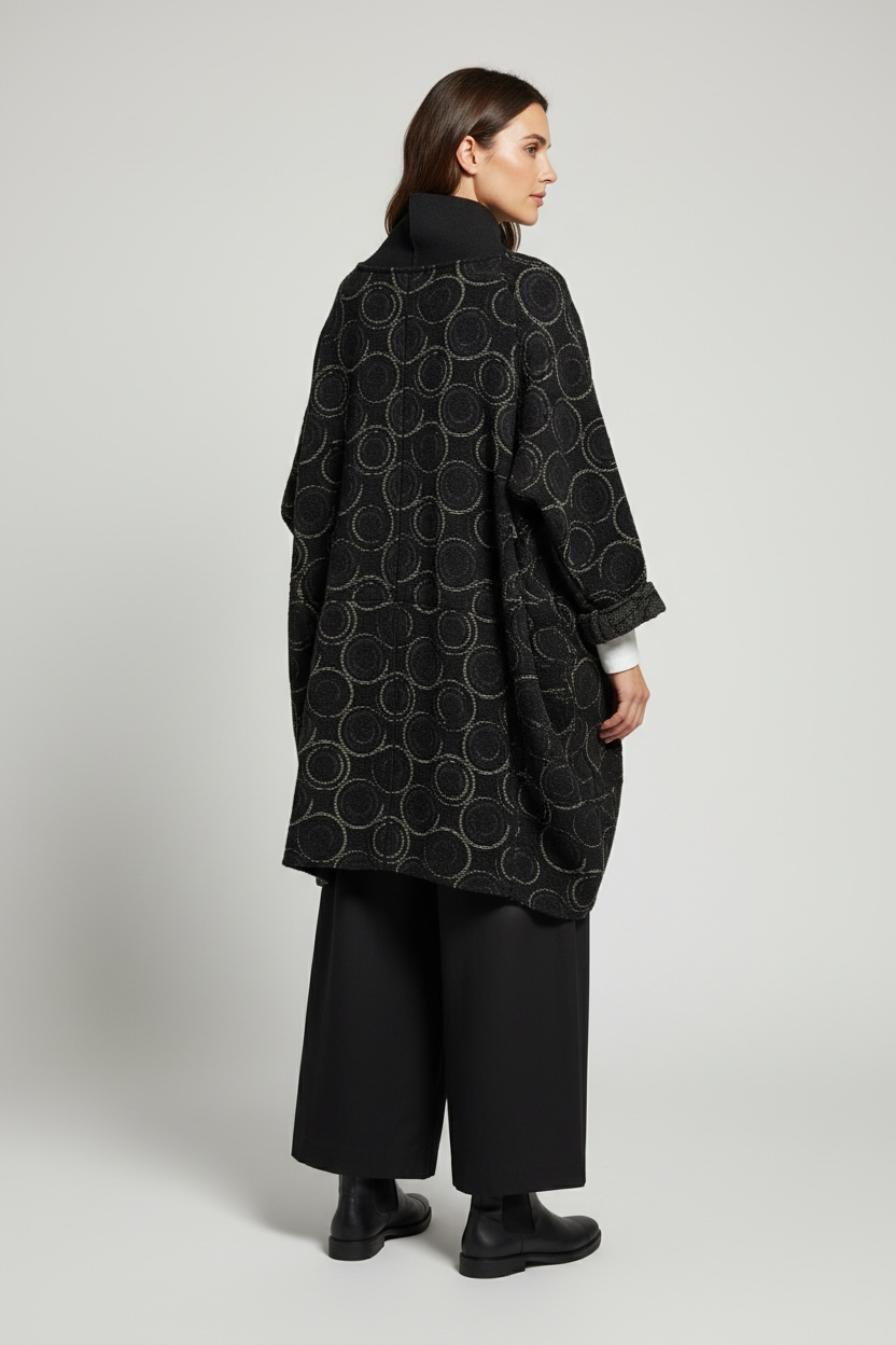 Abrigo Umberta Negro/Lima/Granate