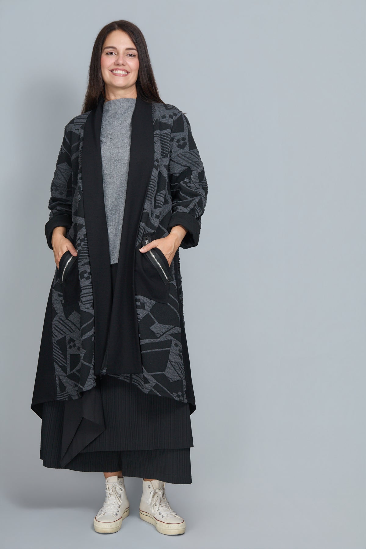 Chaqueta/Abrigo Luz Negro/Gris
