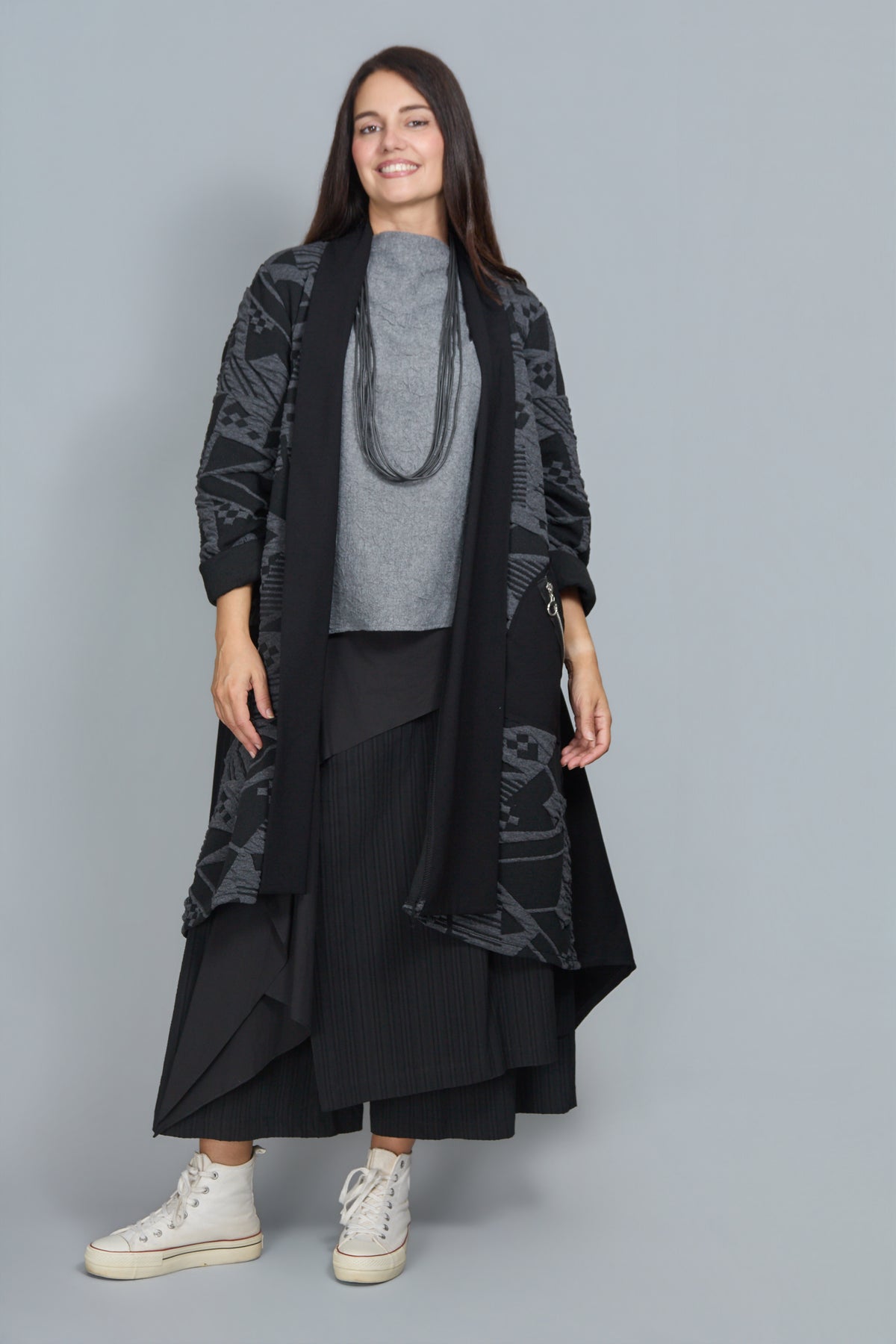 Chaqueta/Abrigo Luz Negro/Gris