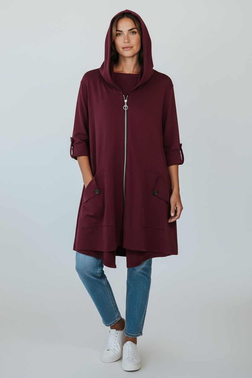 Chaqueta Modelo Arita Color Granate