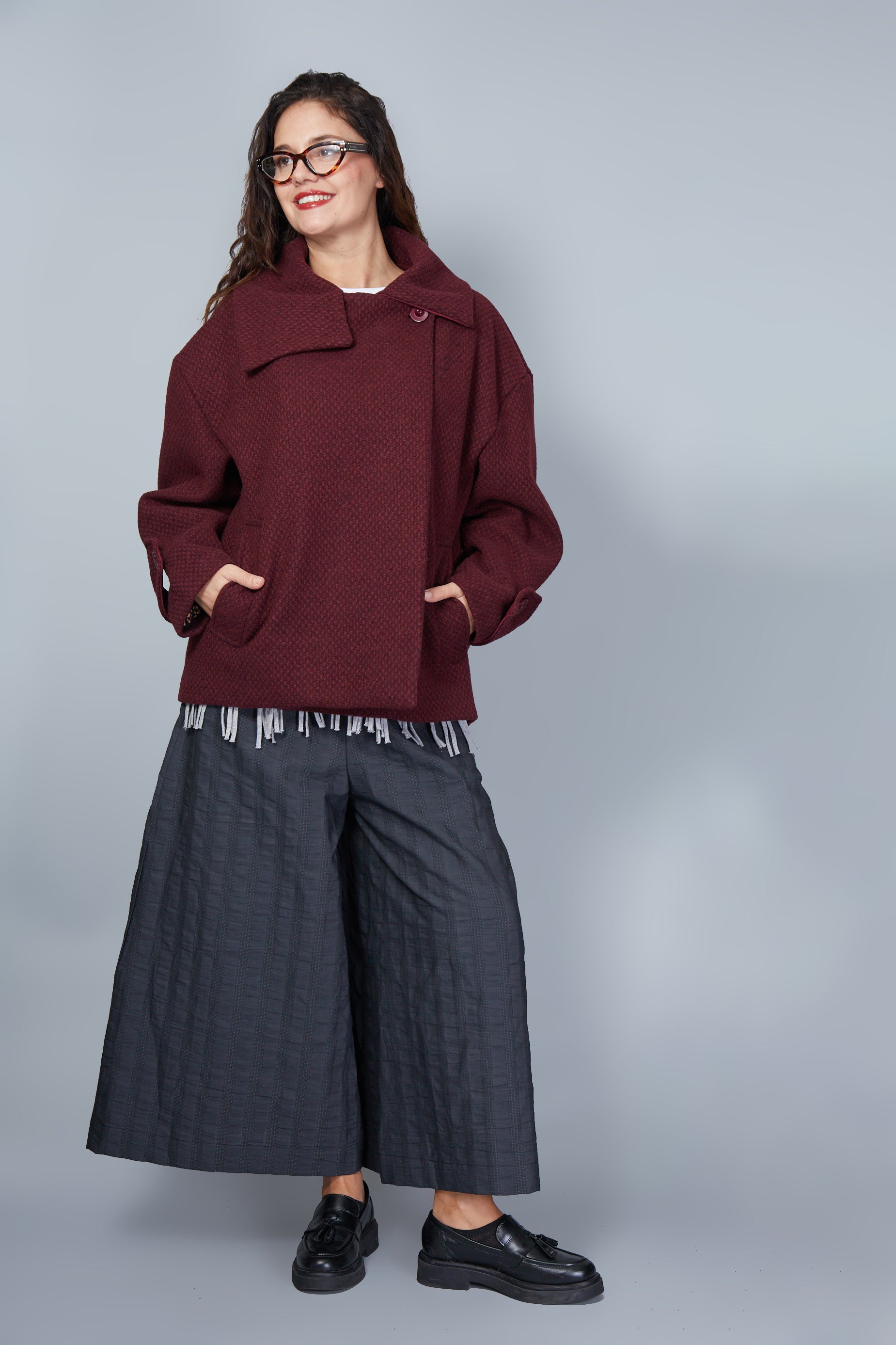 Chaqueta Modelo Albertina Color Granate