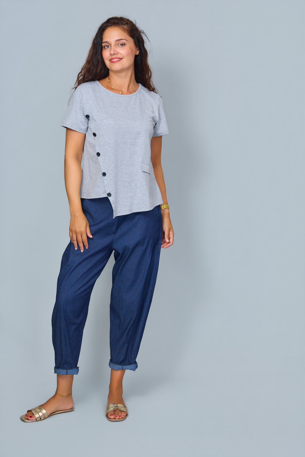 Camiseta Galicia Gris Melange