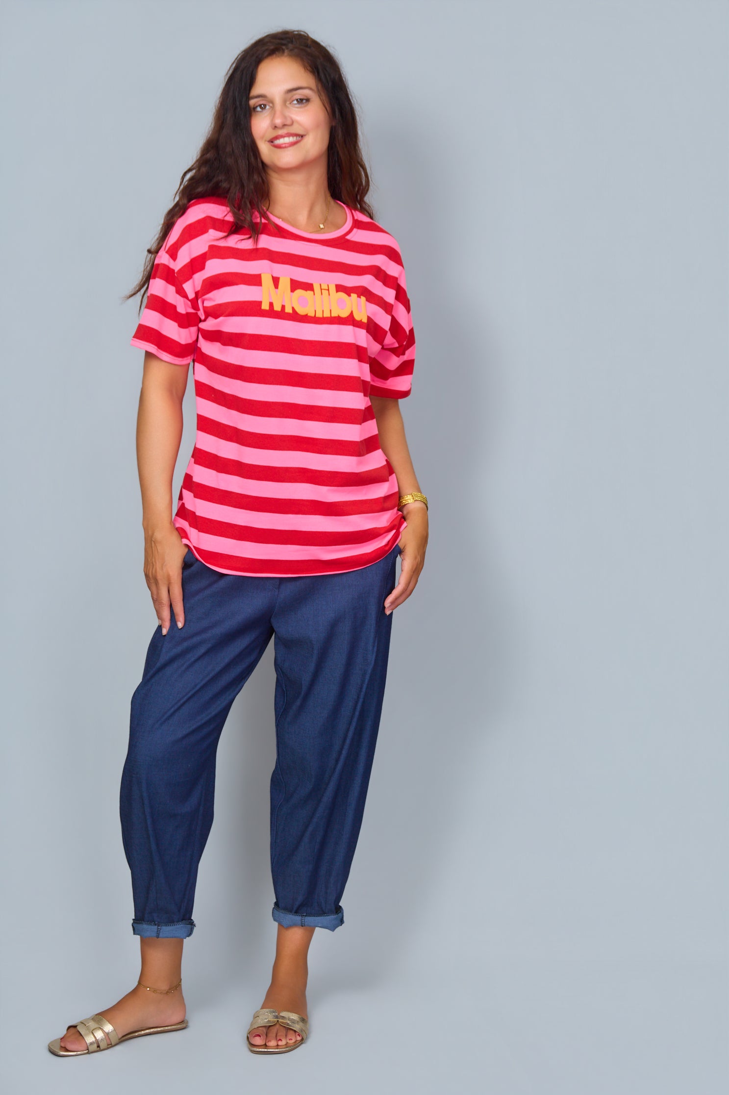 Camiseta Malibu Fucsia/Rojo