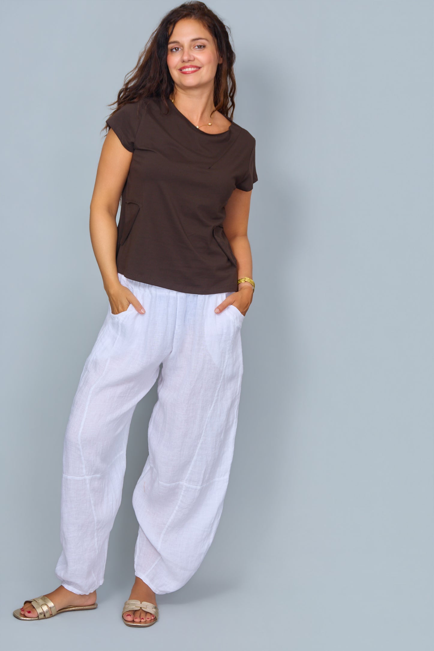 Pantalón Capri Blanco