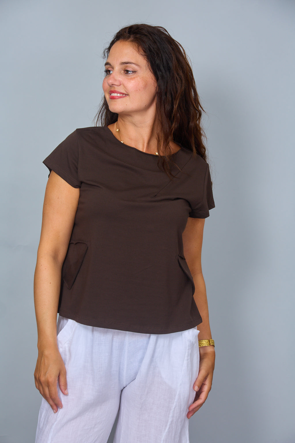 Camiseta Anabella Marrón