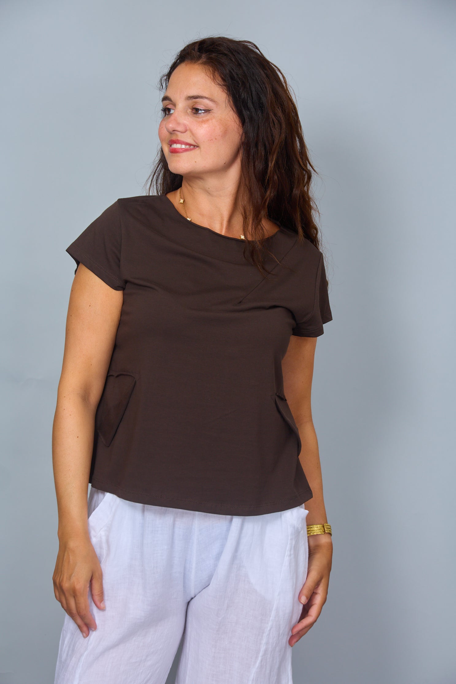 Camiseta Anabella Marrón