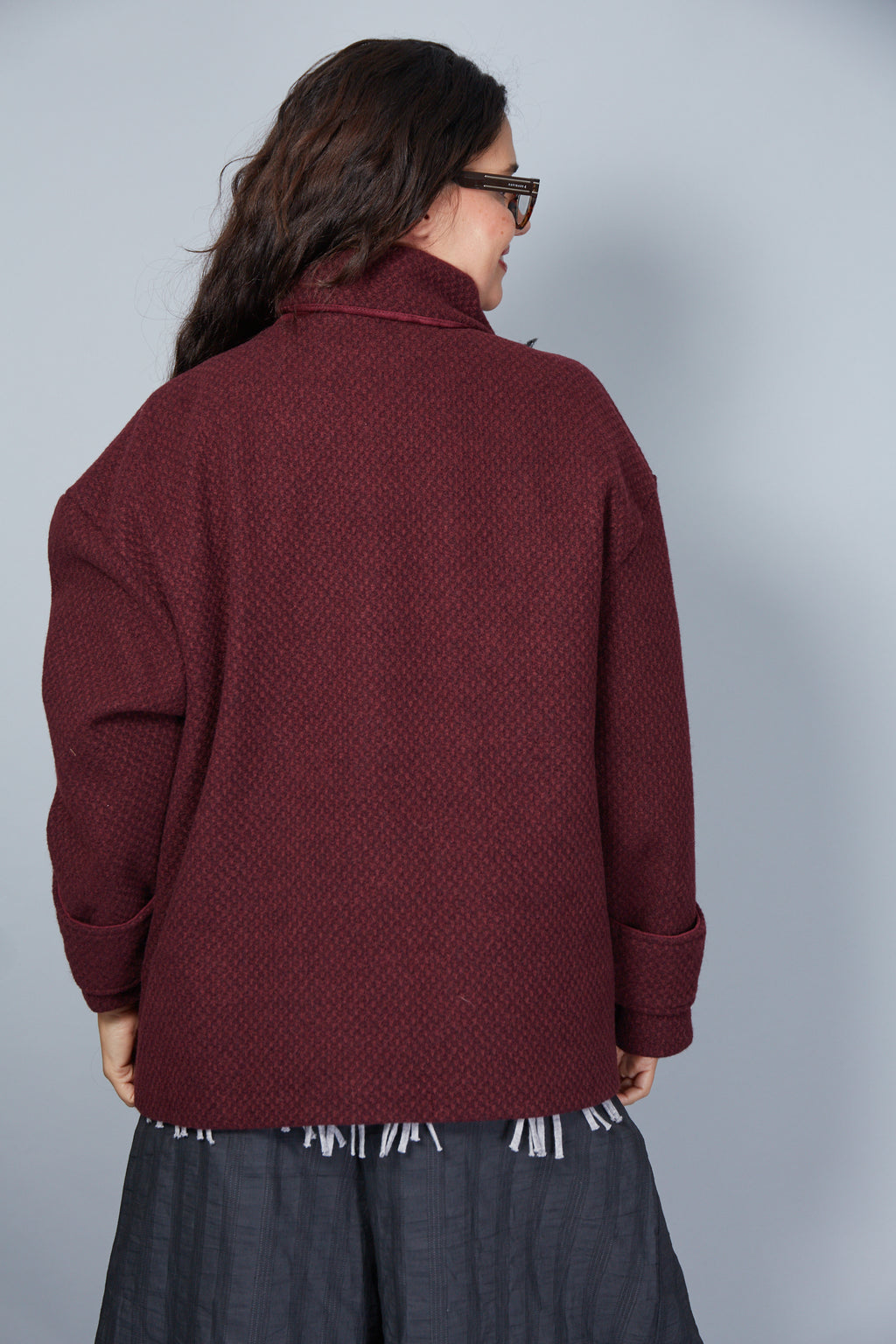 Chaqueta Modelo Albertina Color Granate