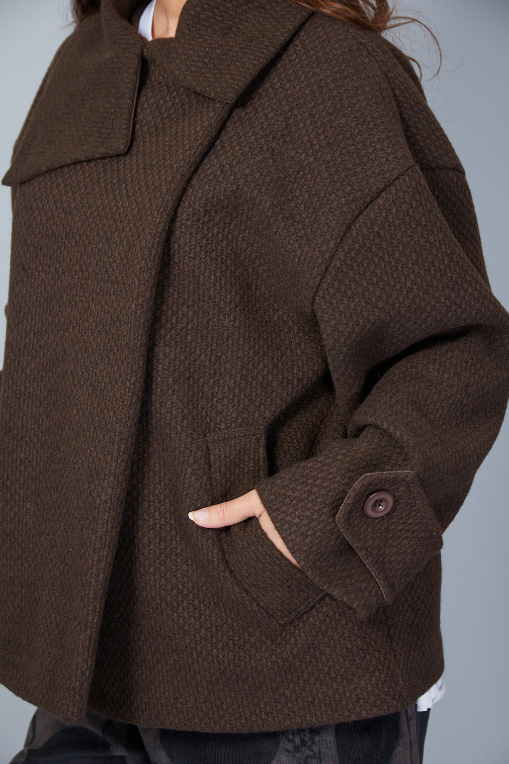 Chaqueta Modelo Albertina Color Marrón