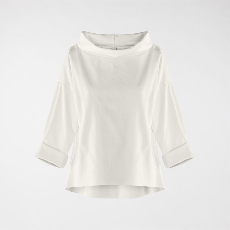 Blusa Blanca Cuello Alto Milos
