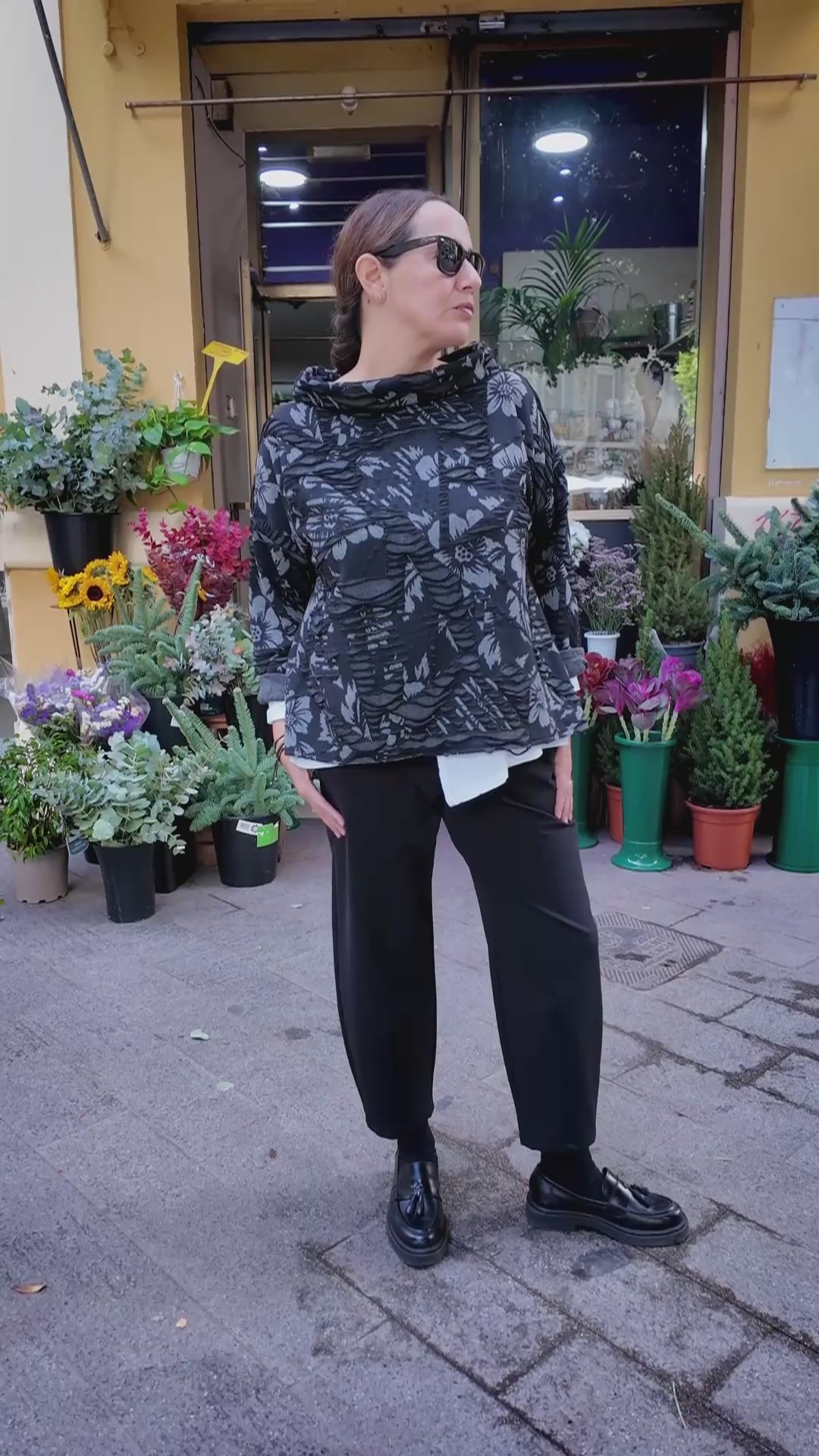 Blusa Lilly Negro/Gris