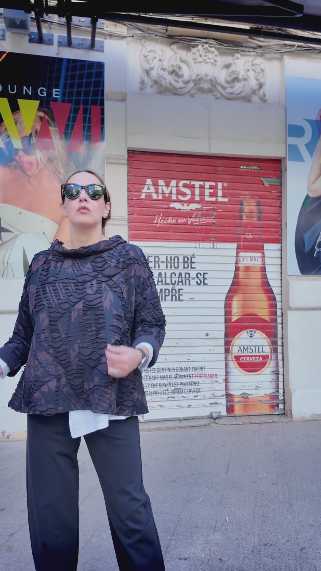 Blusa  Lilly Negro/Marrón