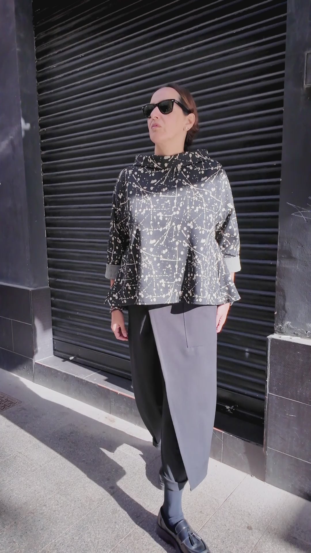 Blusa Adele Negro/Beige