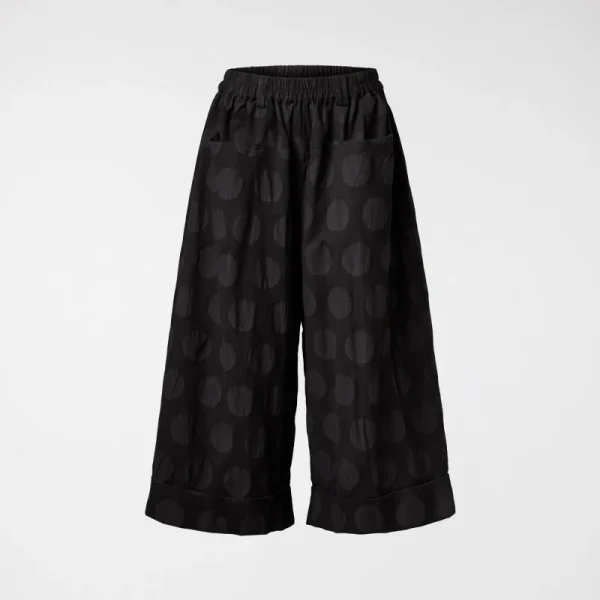 pantaloni di cotone a pois