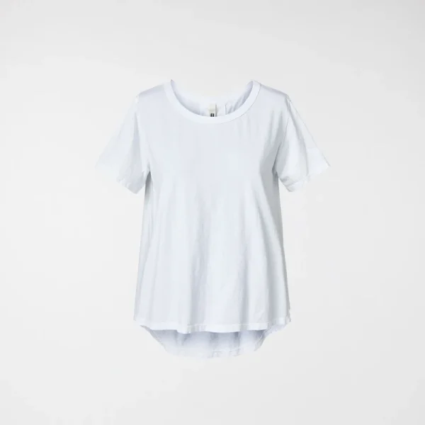 camiseta basica de manga corta blanco