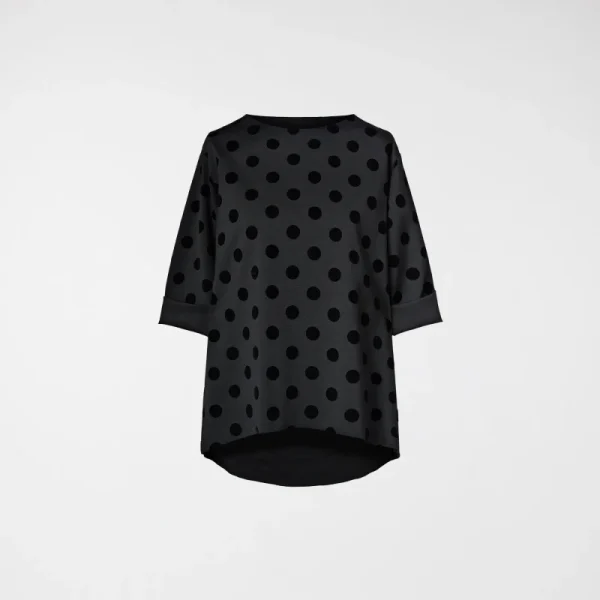 Blusa Modelo Bari Estampado de Lunares Color Negro