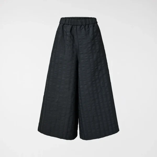 pantalones amplios de tejido seersucker