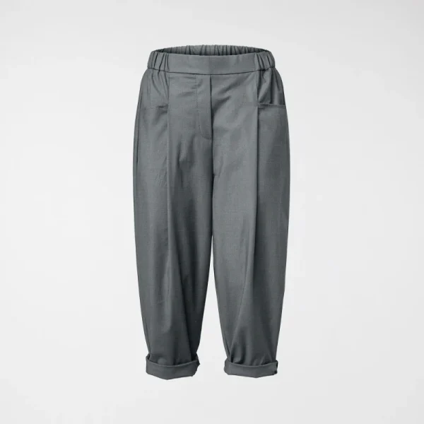 pantalones suaves con bolsillos delanteros gris