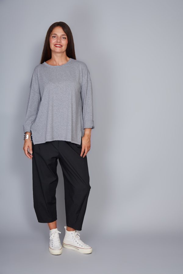 Camiseta Modelo Evelina Color Gris Melange