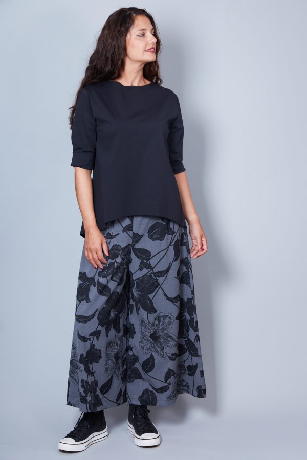 Pantalón Modelo Pamila Color Gris/Negro