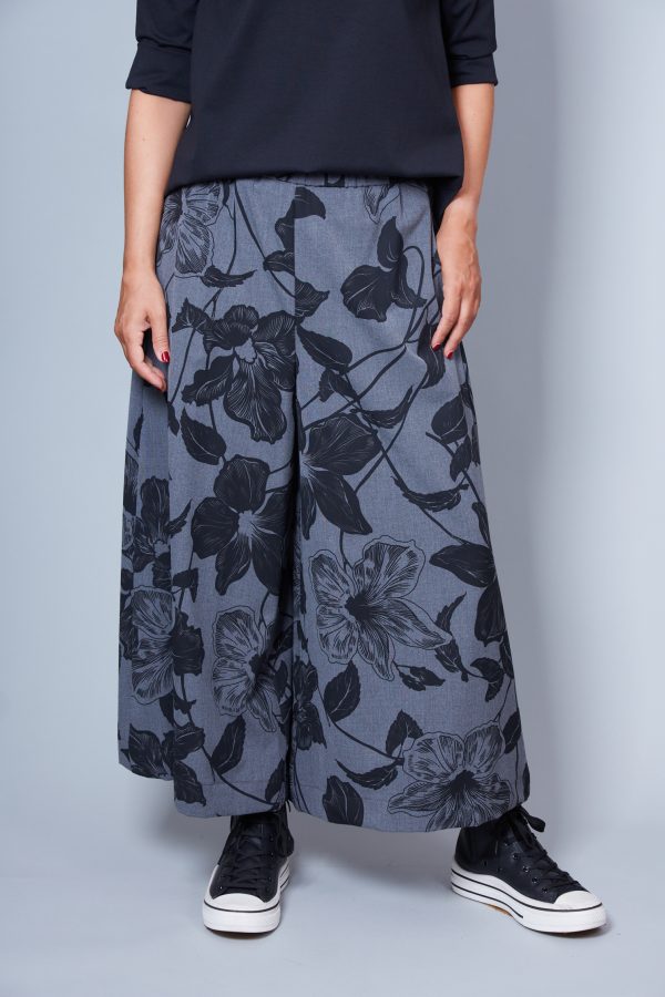Pantalón Modelo Pamila Color Gris/Negro