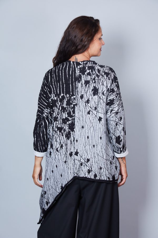 Blusa Modelo Emilia Color Negro/Gris