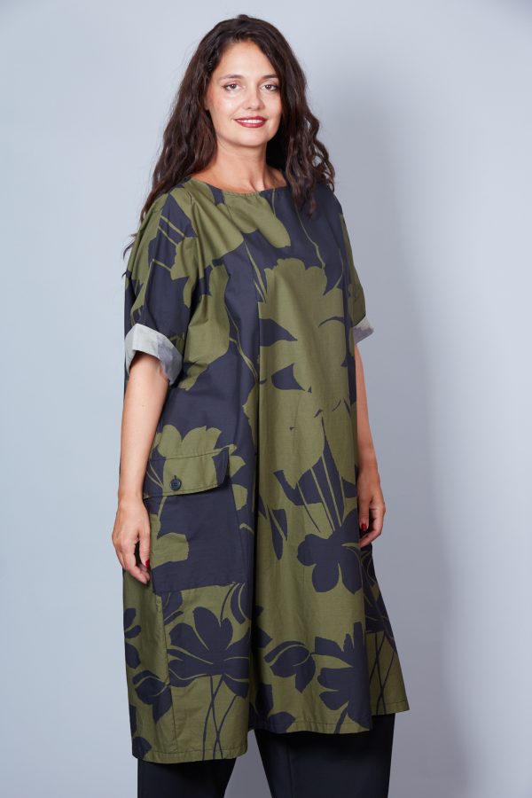 Vestido Modelo Bea Color Verde/Negro